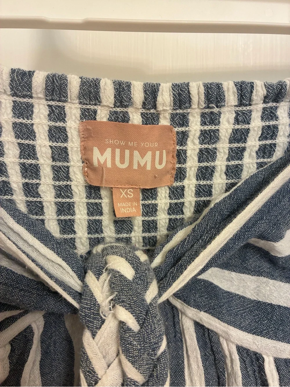Show Me Your Mumu - Johanna Mini Dress - Sea Stripe. Size XS